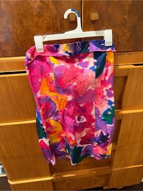 Peppermayo Pink Multicolor Abstract Pencil Skirt